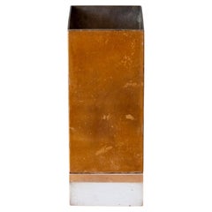 Pot à crayons en lucite et laiton signé Gabriella Crespi, 1970