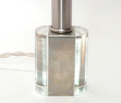 Gabriella Crespi Signed Petite Lucite Lamp Mid Century Italian Modern