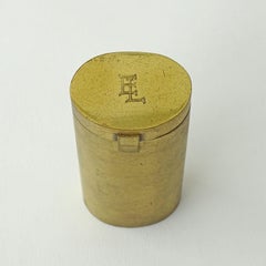 Gabriella Crespi Kleine Behälterschachtel aus Messing, Italien 1970er Jahre