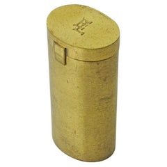 Retro Gabriella Crespi Small Brass Container Box, Italy 1970s