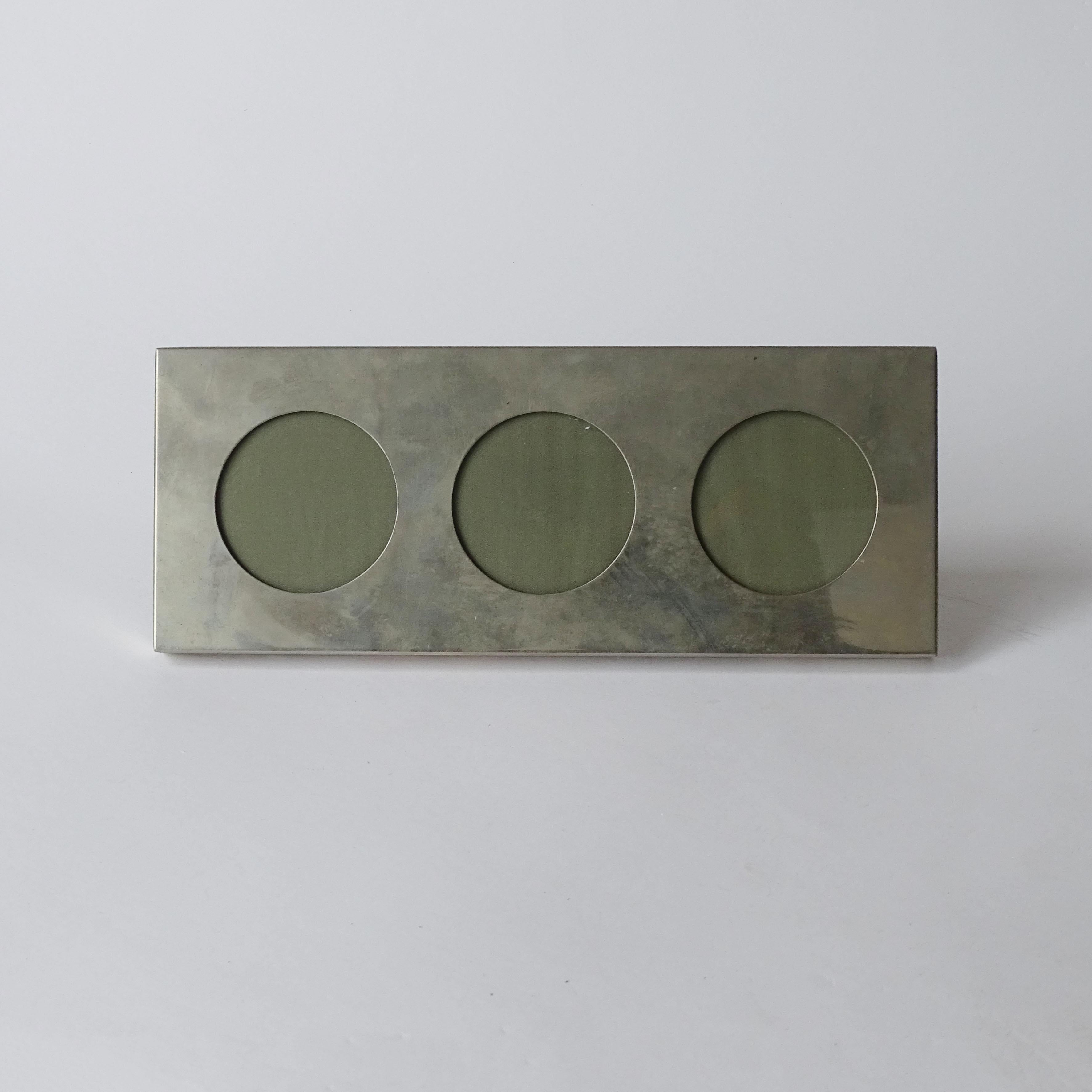 Gabriella Crespi rectangular three windows picture frame, Italy 1970s
Signed Gabriella Crespi.