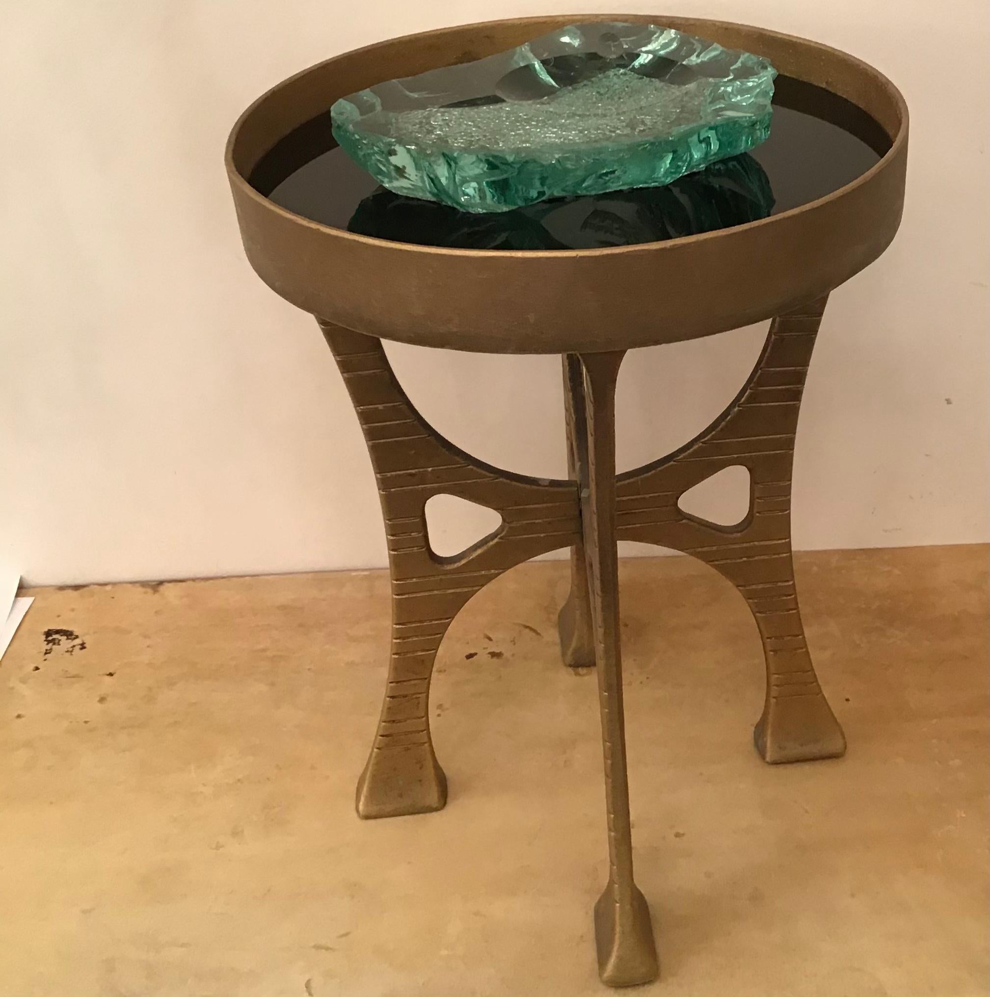Gabriella Crespi “Stile”Brass Opaline Glass, 1960, Italy  For Sale 3