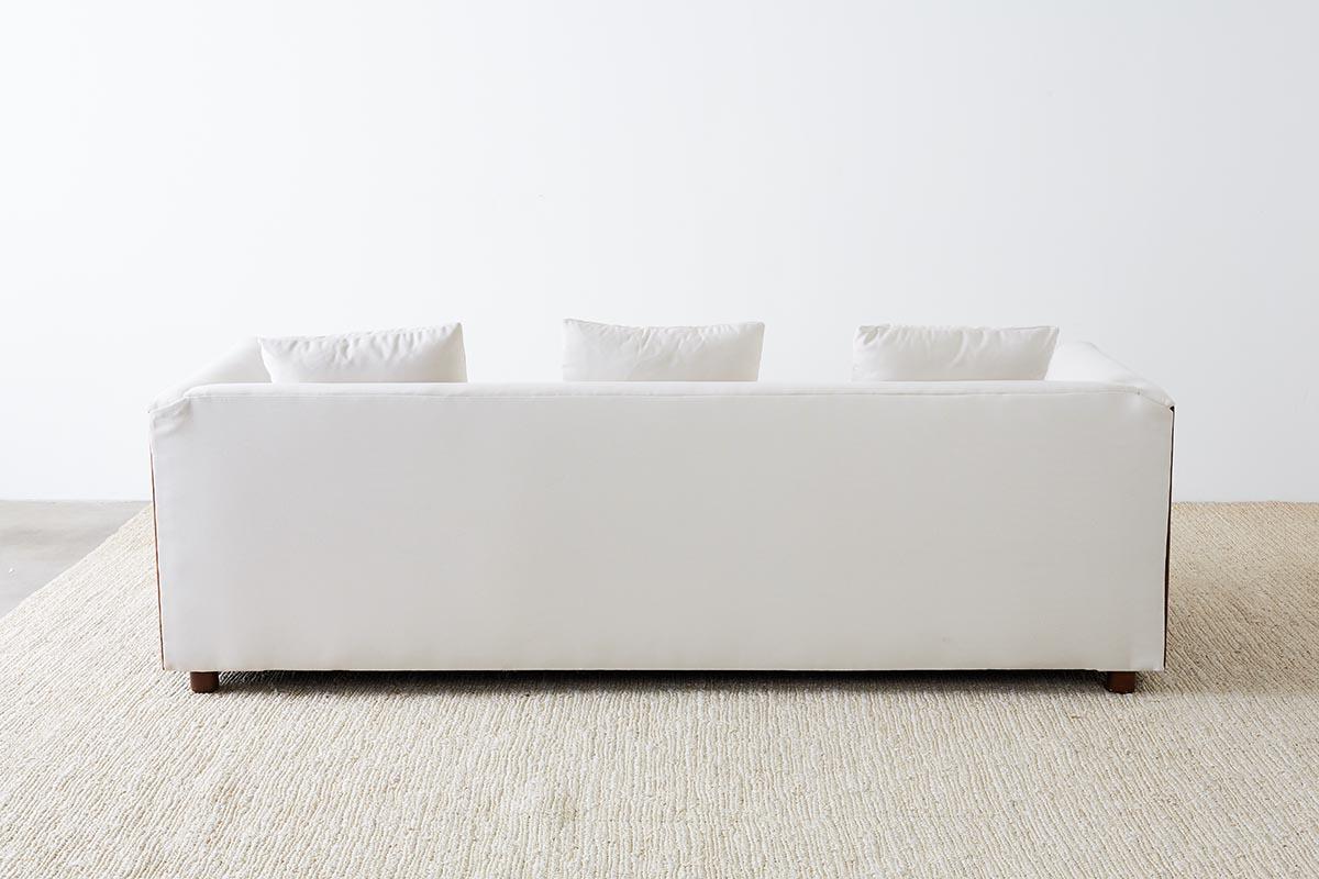 Gabriella Crespi Style Faux Bamboo Rattan Case Sofa 11