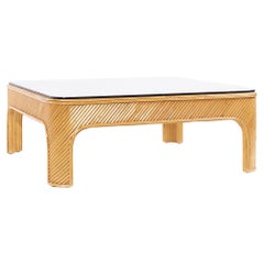 Gabriella Crespi Style Pencil Reed Mid Century Coffee Table