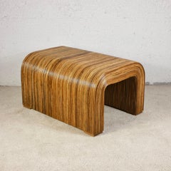Rattan waterfall coffee / side table or bench, made in Italy, 1960s