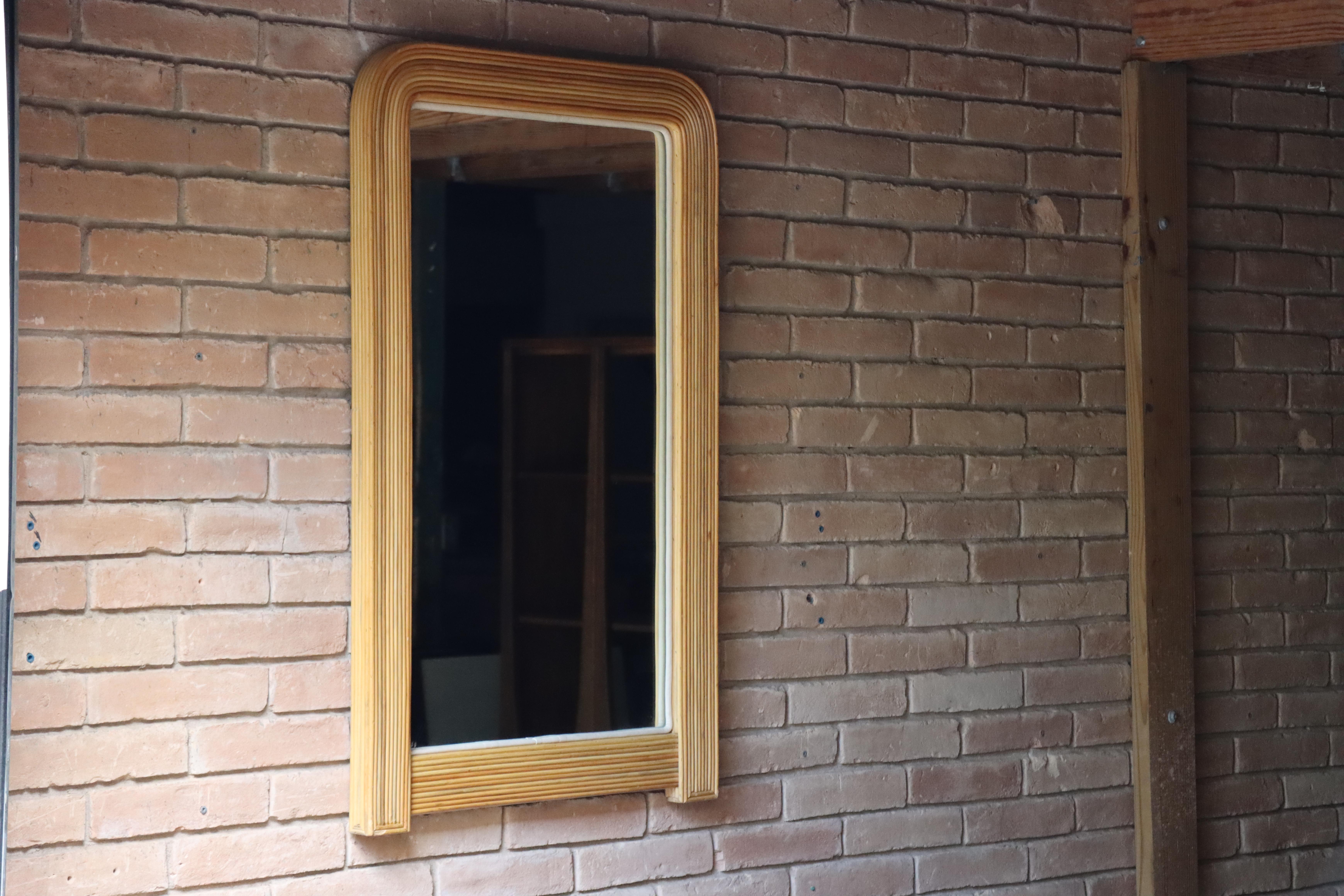Gabriella Crespi Style Reed Organic Dresser / Mirror, 1970s 1