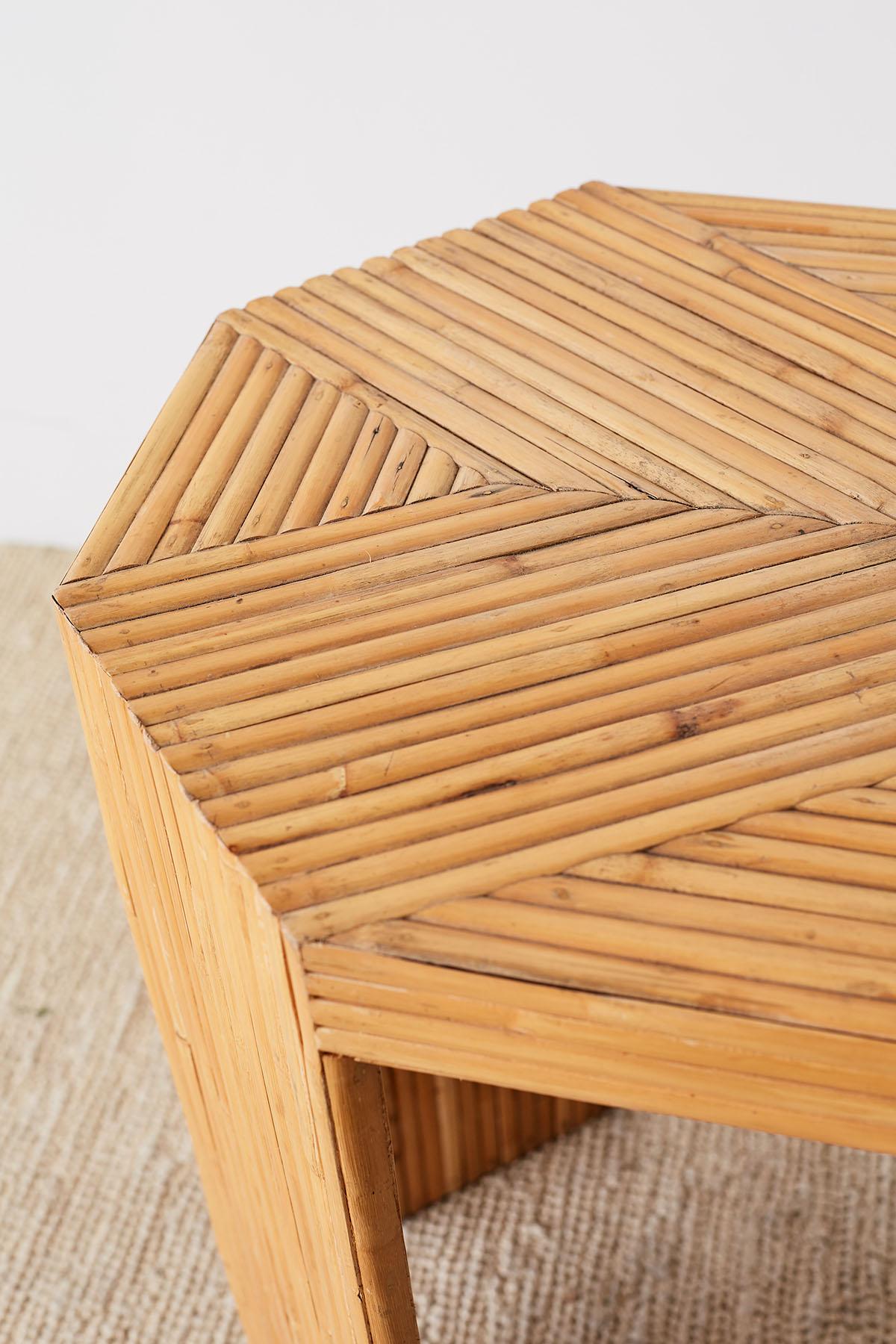 Gabriella Crespi Style Split Bamboo Console Table or Desk 6
