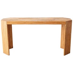 Gabriella Crespi Style Split Bamboo Console Table or Desk