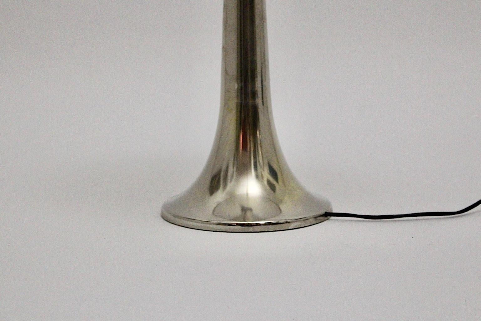 Gabriella Crespi Vintage Brass Nickel Plexiglass Table Lamp Fungo, 1970, Italy For Sale 11