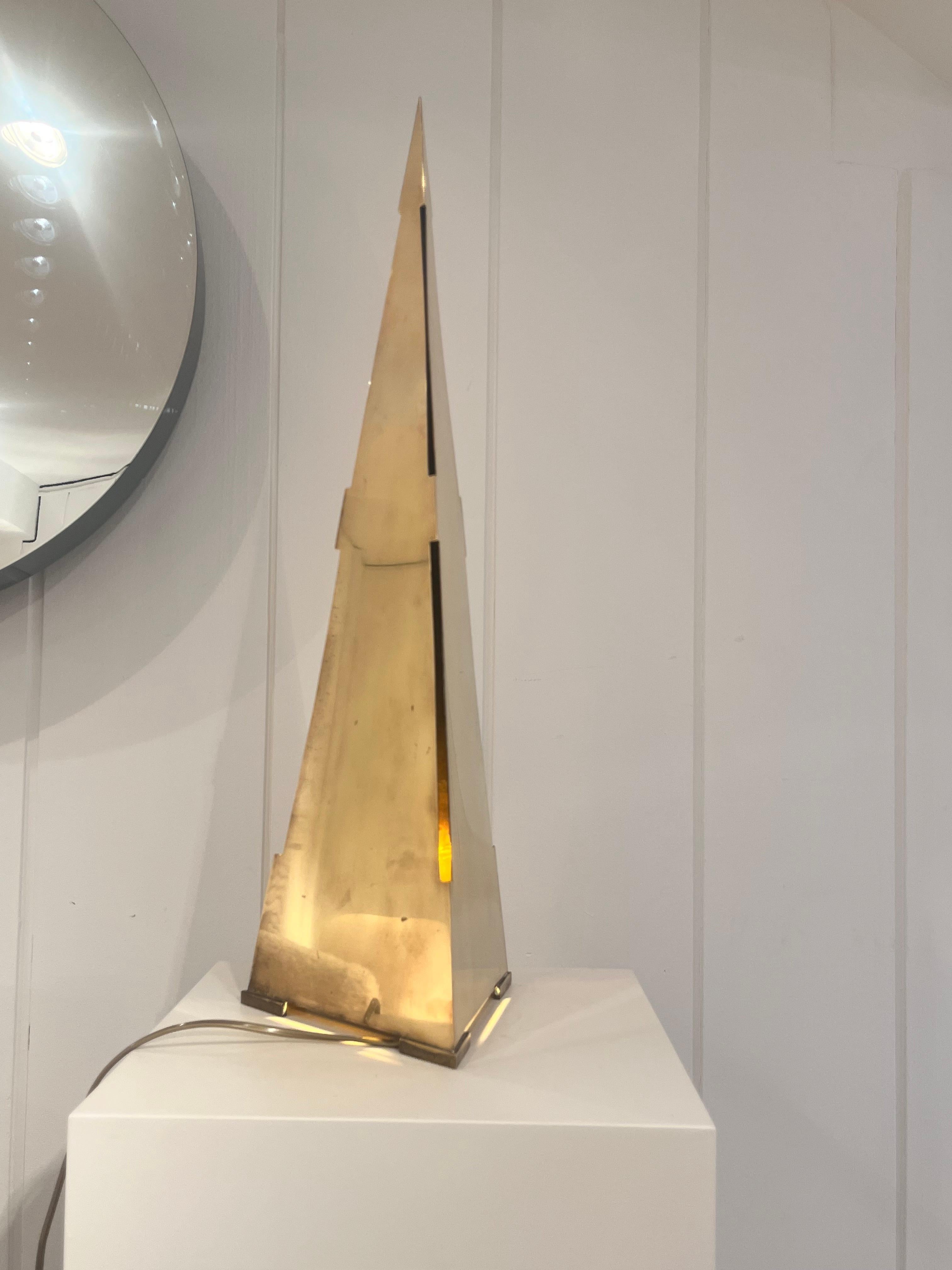 Italian Gabriella Crespi's Obelisk Lamp, ca. 1970  For Sale