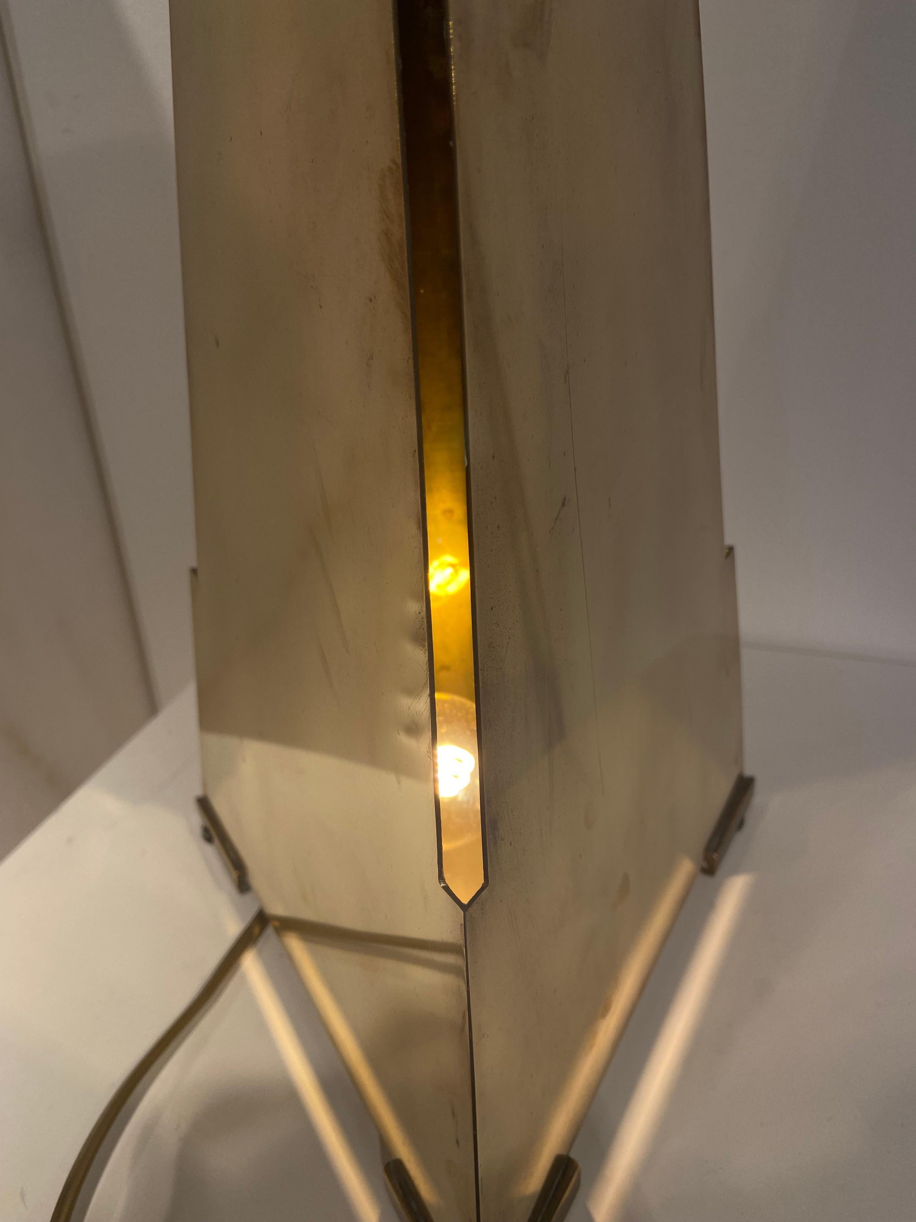 Gabriella Crespi's Obelisk Lamp, ca. 1970  In Good Condition In Saint-Ouen, FR