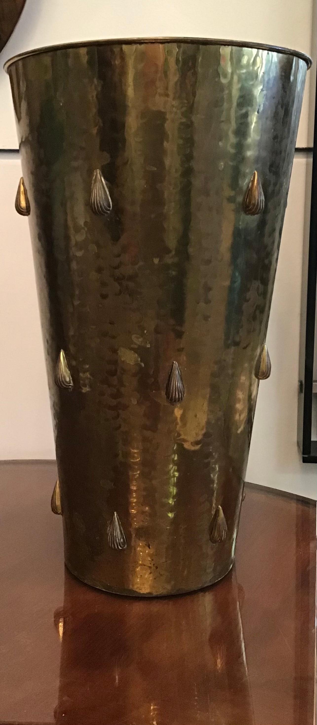 Schirmständer aus Messing, 1960, Italien im Angebot 3
