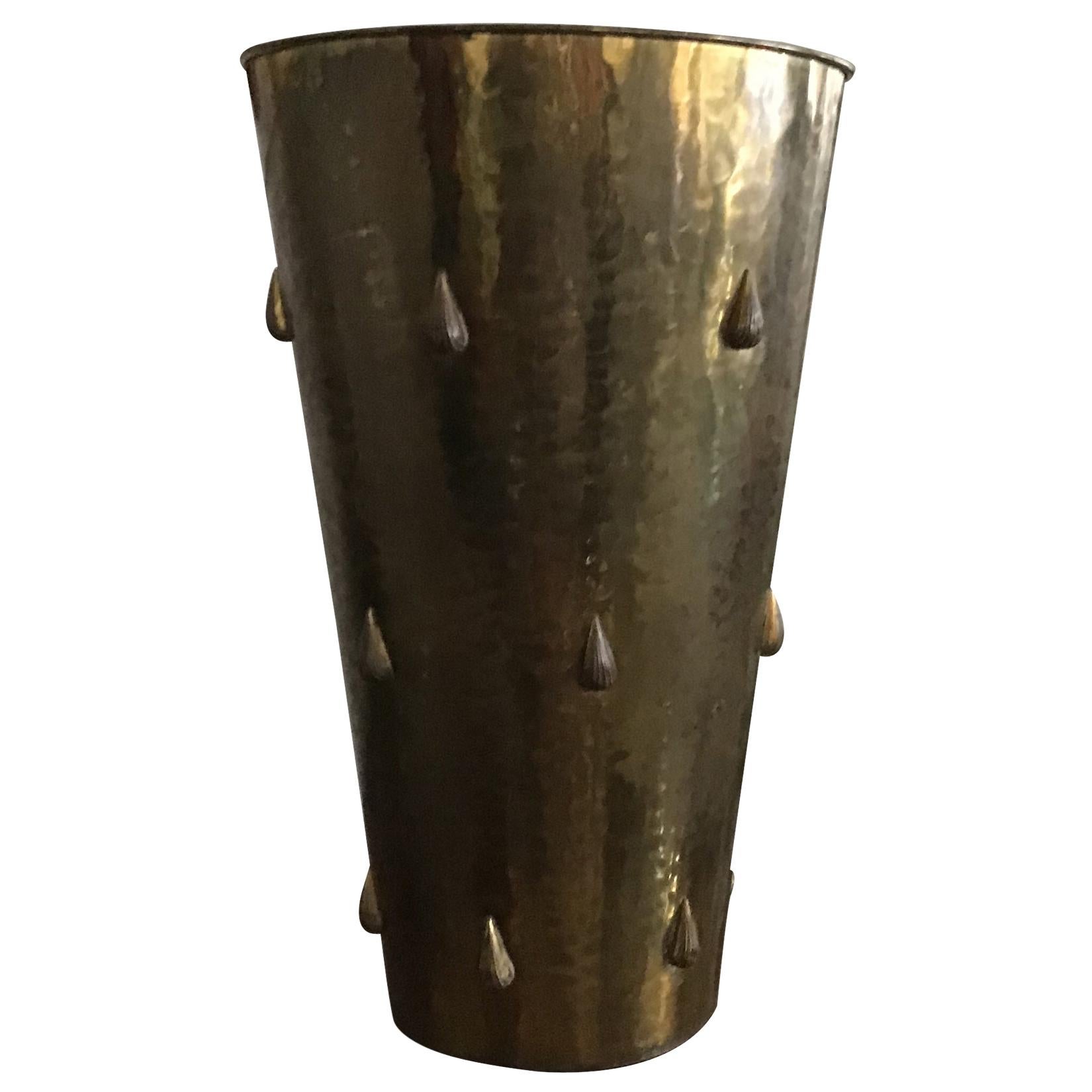 Umbrella Stand Brass, 1960, Italy For Sale
