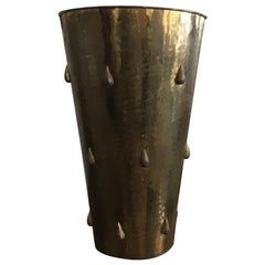 Vintage Umbrella Stand Brass, 1960, Italy