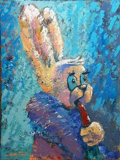 Bunny's Dinner, Painting, Acrylic on Canvas