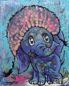Elephant, Painting, Acrylic on Canvas