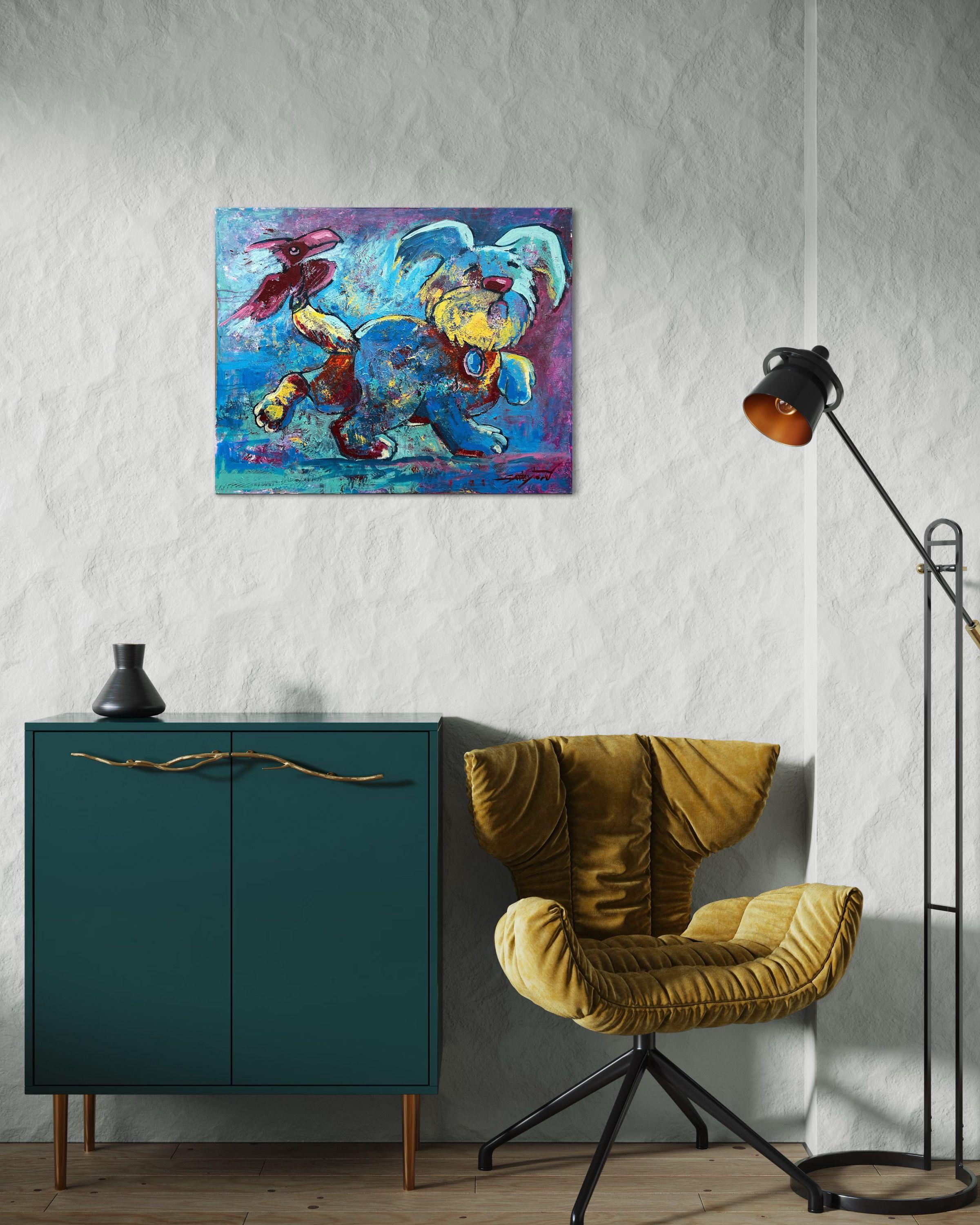 Friends, Painting, Acrylic on Canvas For Sale 2