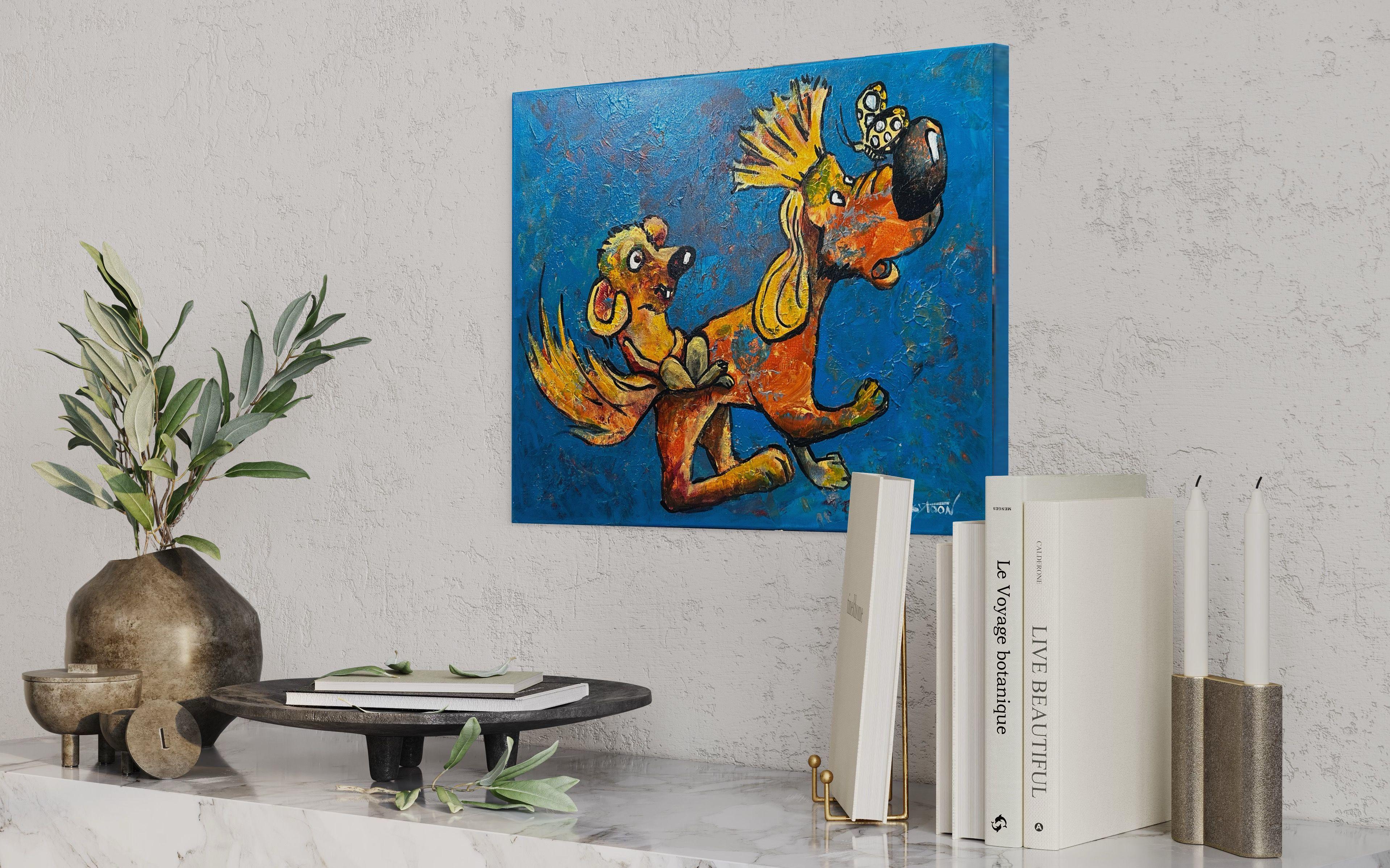 Funny Ride, Painting, Acrylic on Canvas For Sale 1