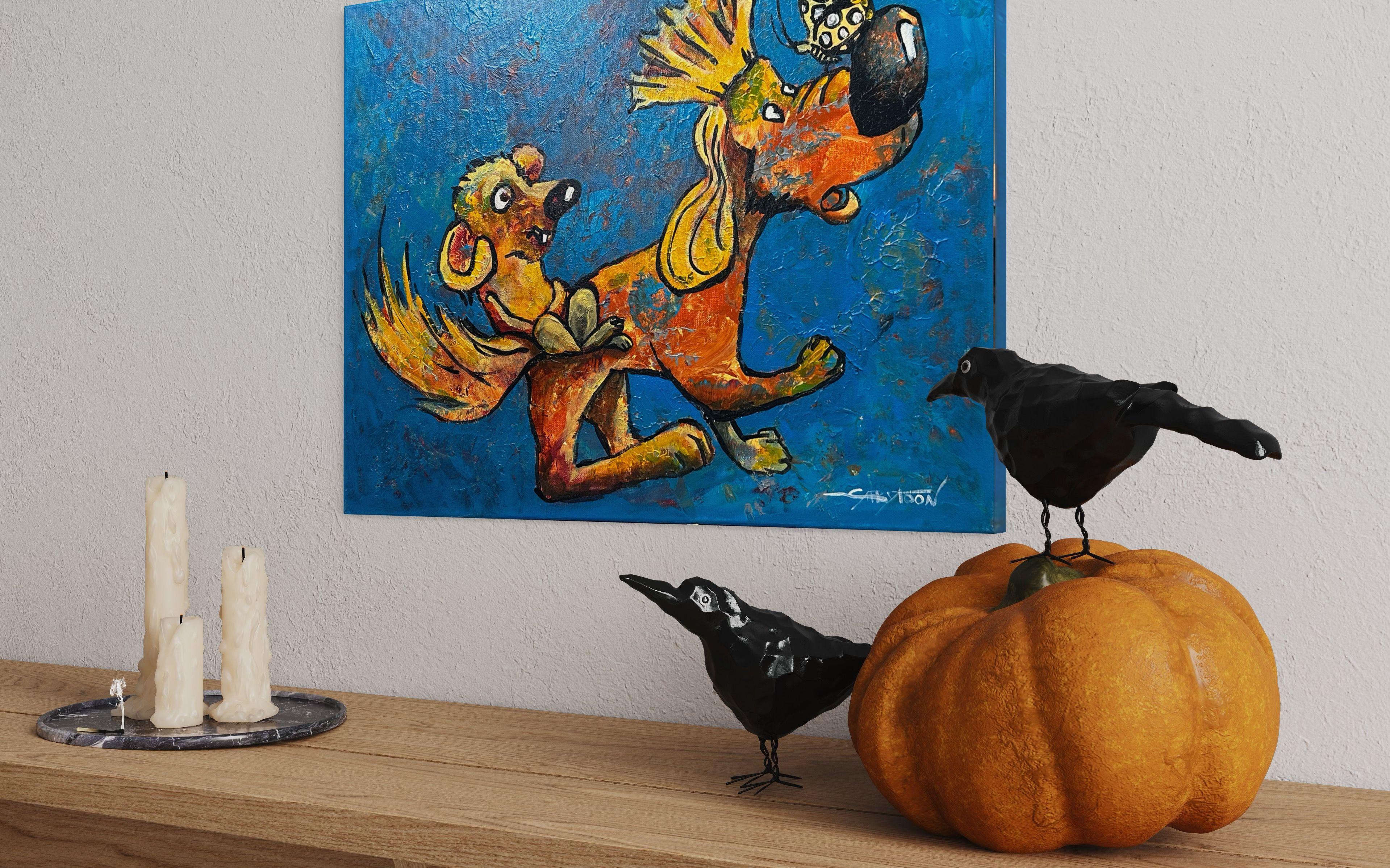 Funny Ride, Painting, Acrylic on Canvas For Sale 3