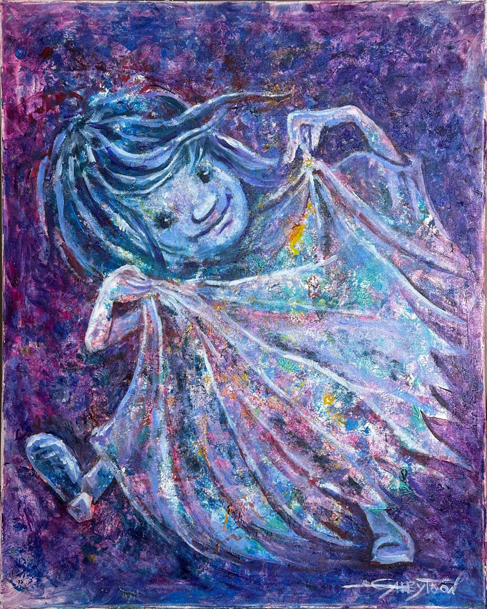 Happy Dancer, Gemälde, Acryl auf Leinwand – Painting von Gabriella DeLamater