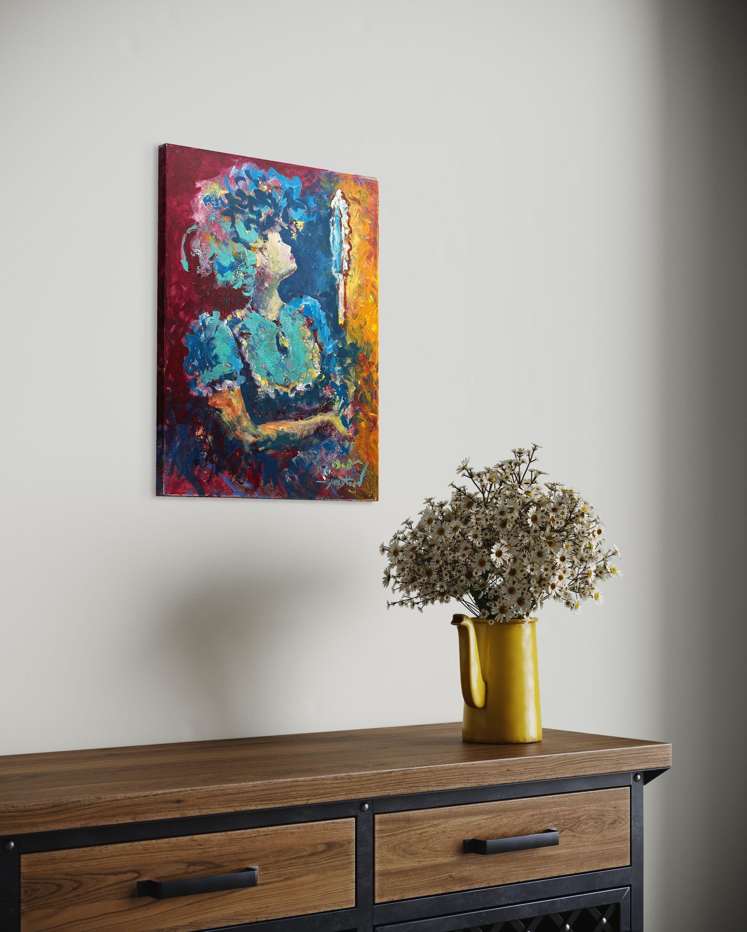 Micro, Mirror on My Wall!, Painting, Acrylic on Canvas For Sale 2