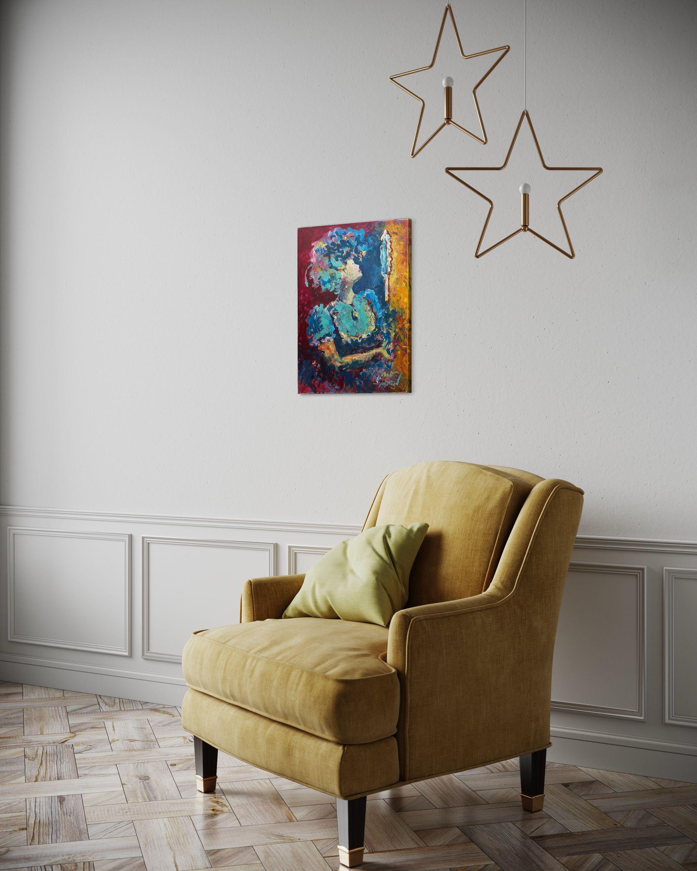 Micro, Mirror on My Wall!, Painting, Acrylic on Canvas For Sale 3