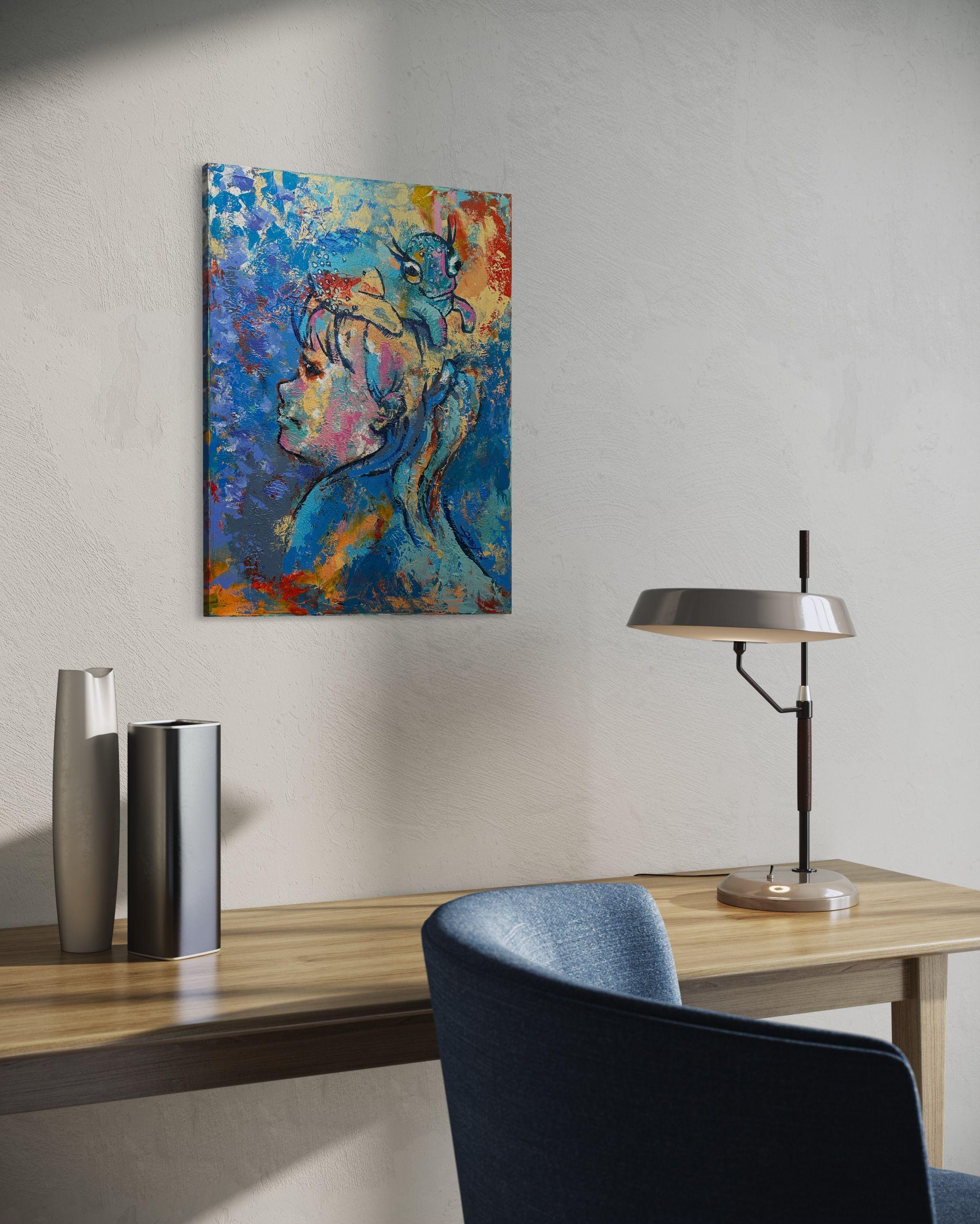 Nature Lover, Painting, Acrylic on Canvas For Sale 2