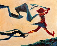 ORIGINAL OIL painting 24"x30" Freedom Girl, Painting, Oil on Canvas