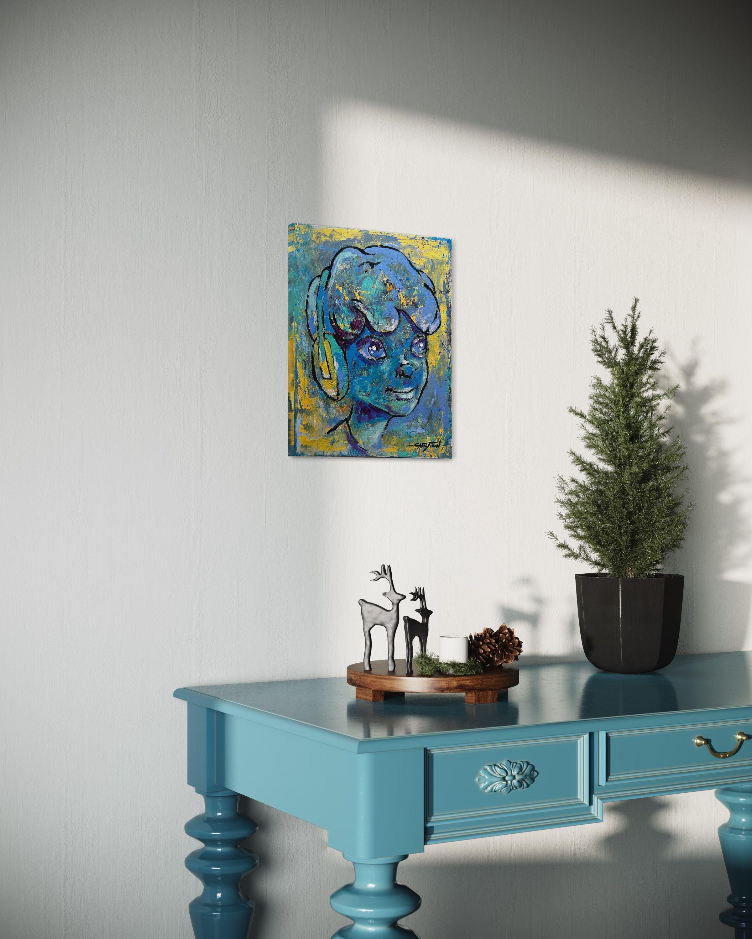 Adolescente, Pittura, Acrilico su tela in vendita 1