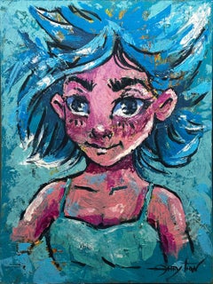 Teenager, Painting, Acrylic on Canvas