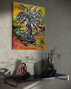 Turkey Palm Tree, Painting, Acrylic on Canvas