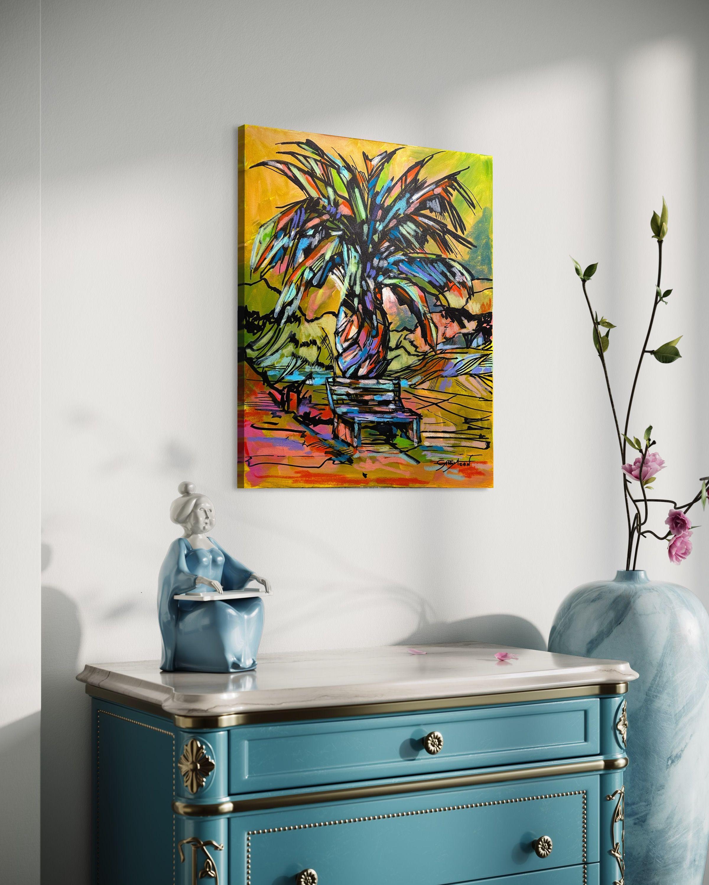 Palma del tacchino, Pittura, Acrilico su tela in vendita 2