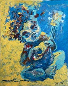 Ukulele, Painting, Acrylic on Canvas