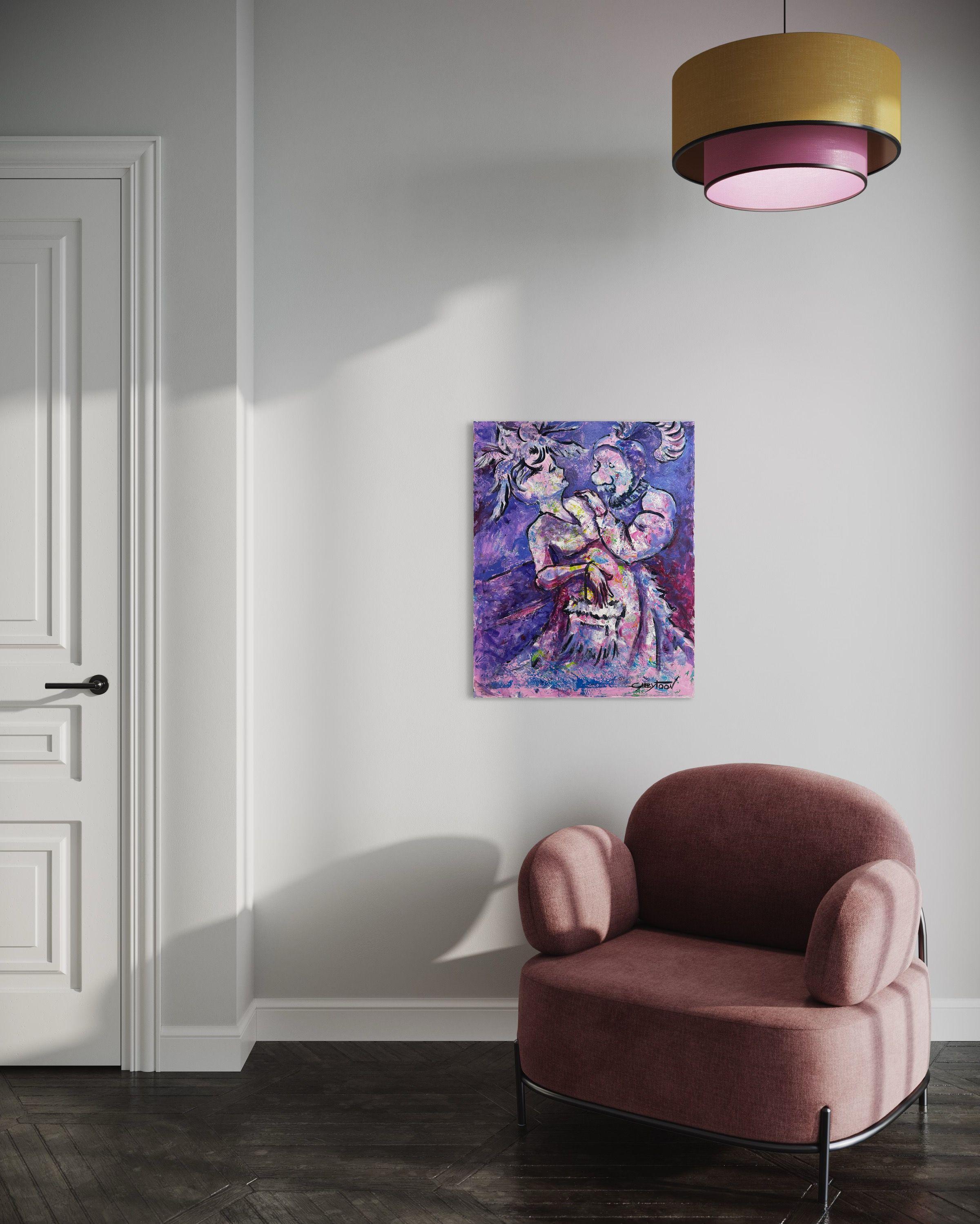 Viktorianische Liebe, Gemälde, Acryl auf Leinwand (Zeitgenössisch), Painting, von Gabriella DeLamater