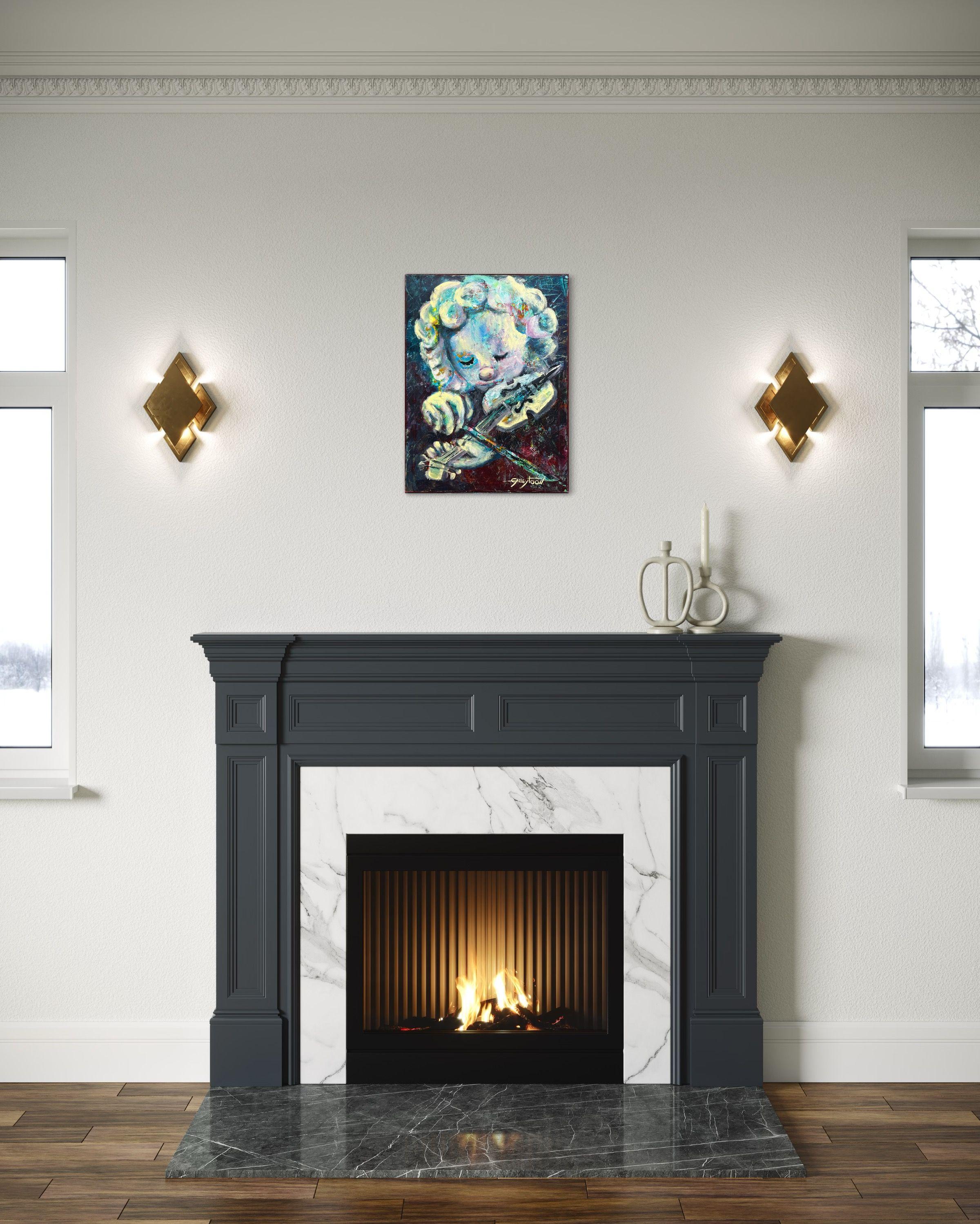 Viola Boy, Gemälde, Acryl auf Leinwand im Angebot 1