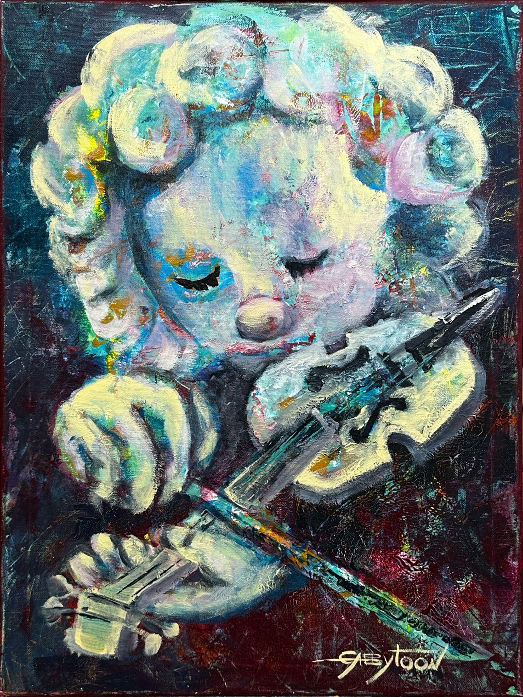Viola Boy, Gemälde, Acryl auf Leinwand