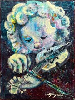 Viola Boy, Painting, Acrylic on Canvas