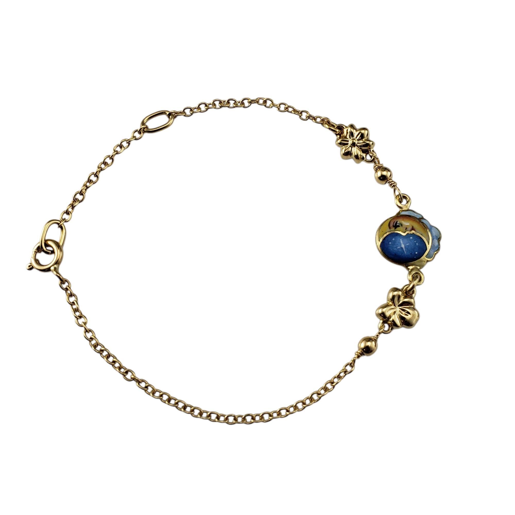 Gabriella Rivalta 18 Karat Yellow Gold Man in the Moon Bracelet #21349 In Good Condition For Sale In Washington Depot, CT