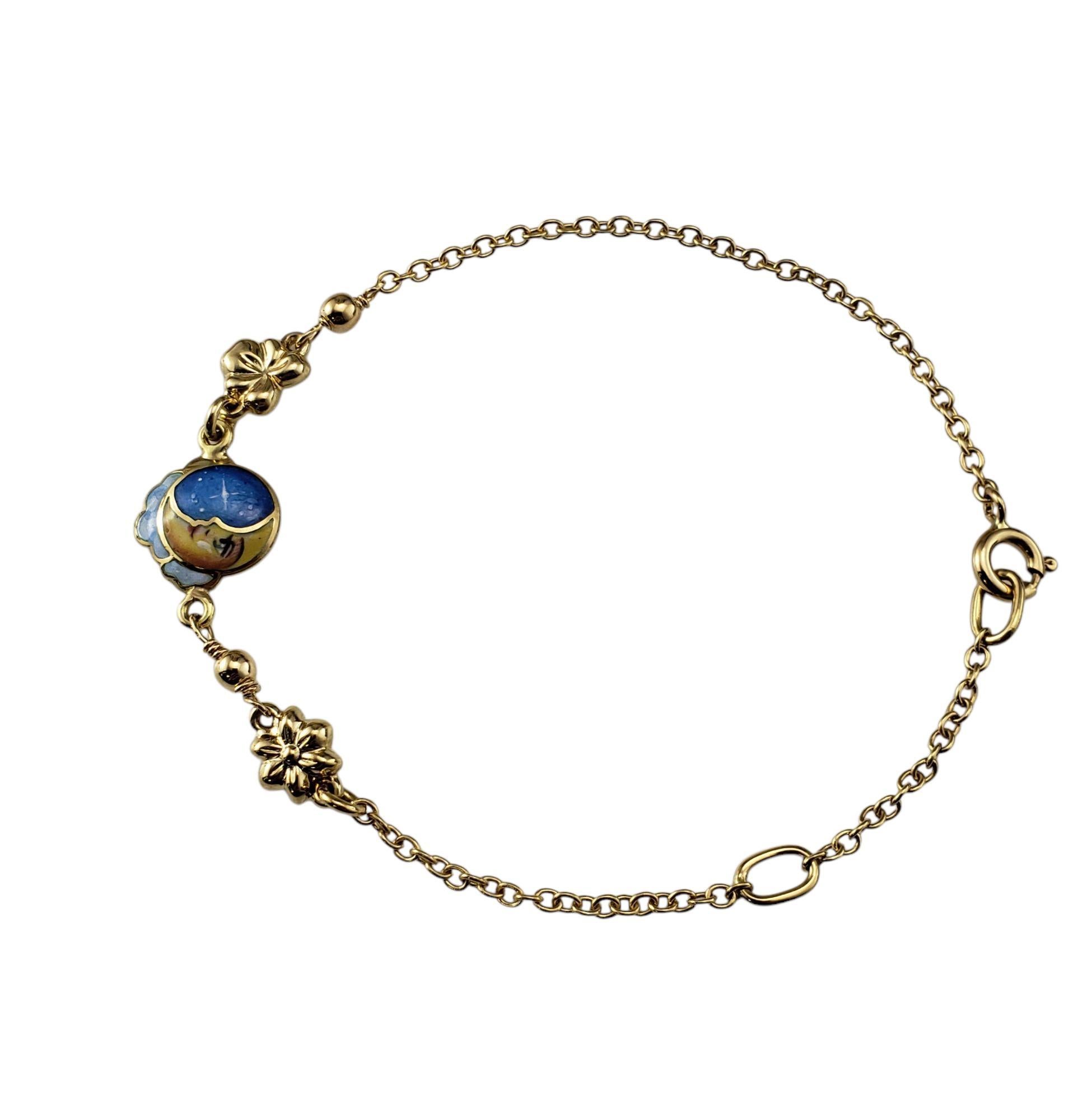 Women's Gabriella Rivalta 18 Karat Yellow Gold Man in the Moon Bracelet #21349 For Sale