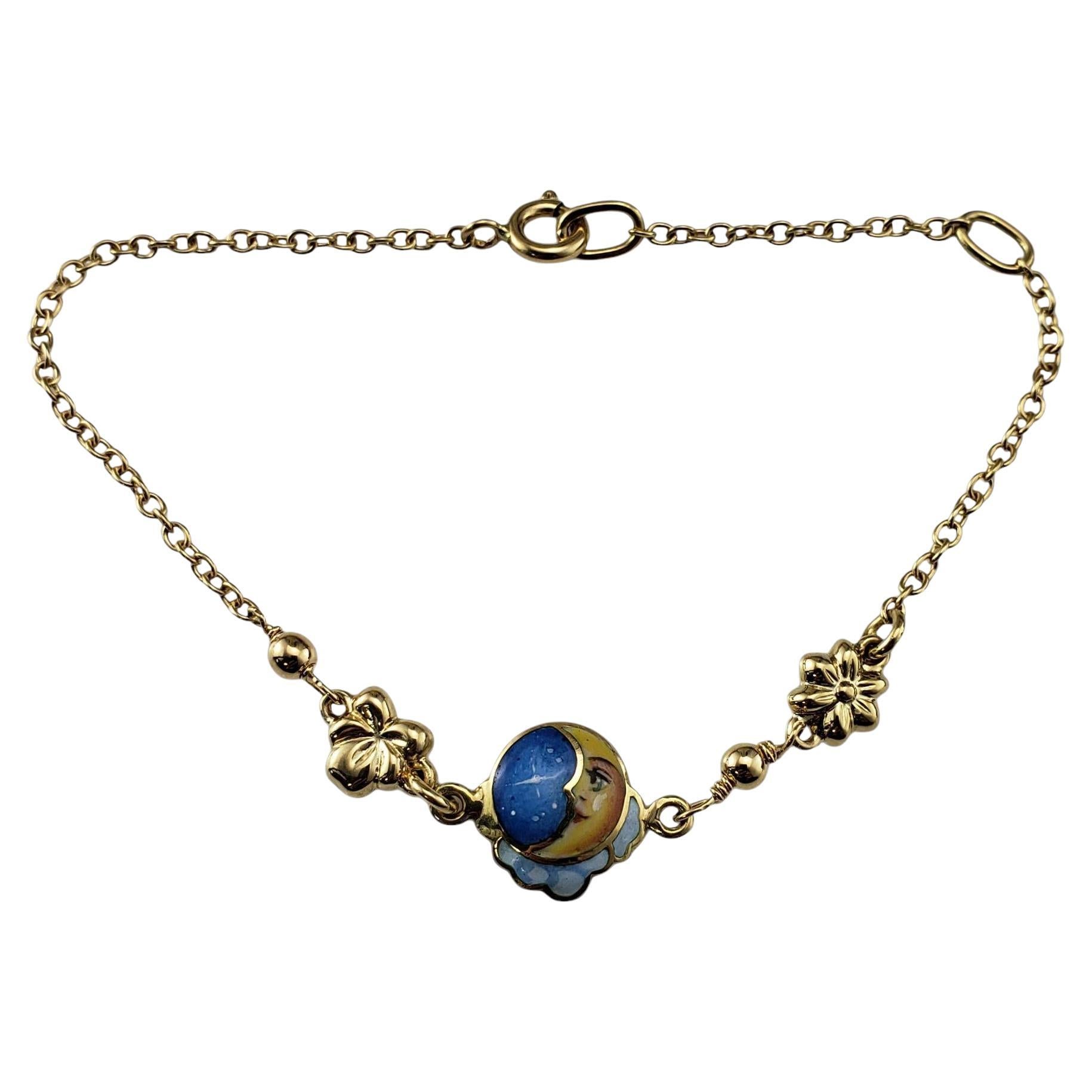 Gabriella Rivalta 18 Karat Yellow Gold Man in the Moon Bracelet #21349 For Sale
