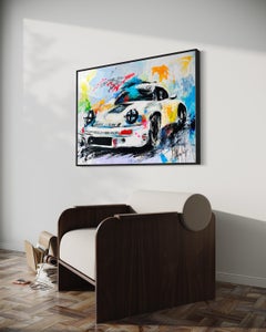 "Big Rubber” - Mixed Media Porsche Car Artwork Collaboration with Patrick Long