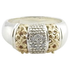 Gabrielle Bruni Sterling Silver, 14 Karat Yellow Gold and Diamond Ring