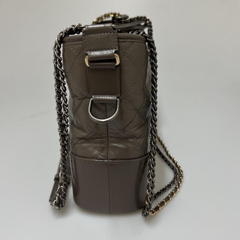 Women's or Men's Gabrielle CHANEL Bag taupe leather For Sale