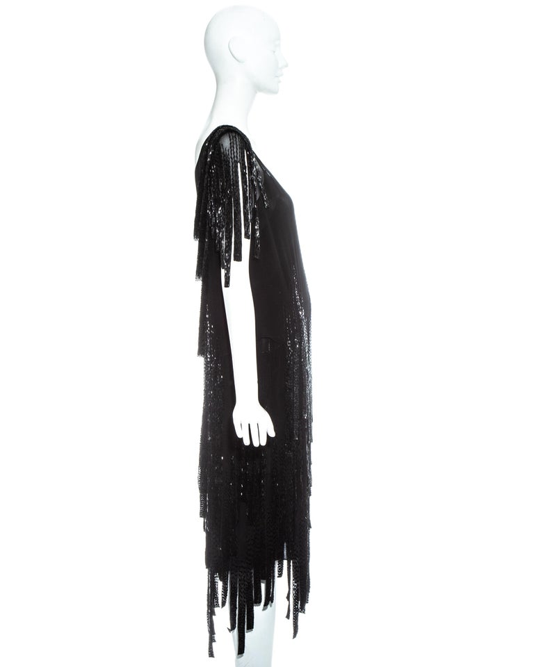 Gabrielle Chanel Haute Couture Black Silk Beaded Flapper