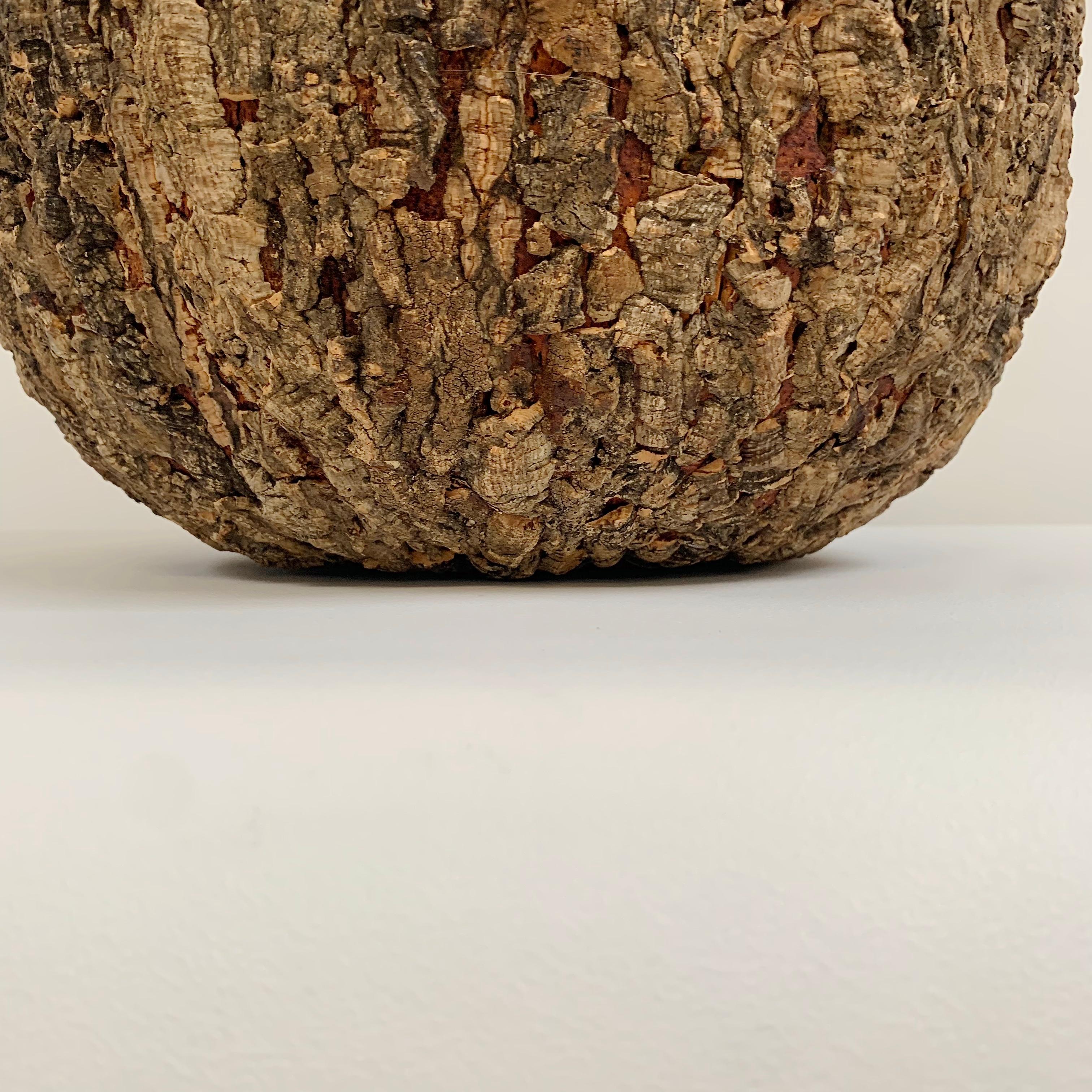 Gabrielle Crespi Signed Large Cork Bowl, circa 1974, Italy. For Sale 5
