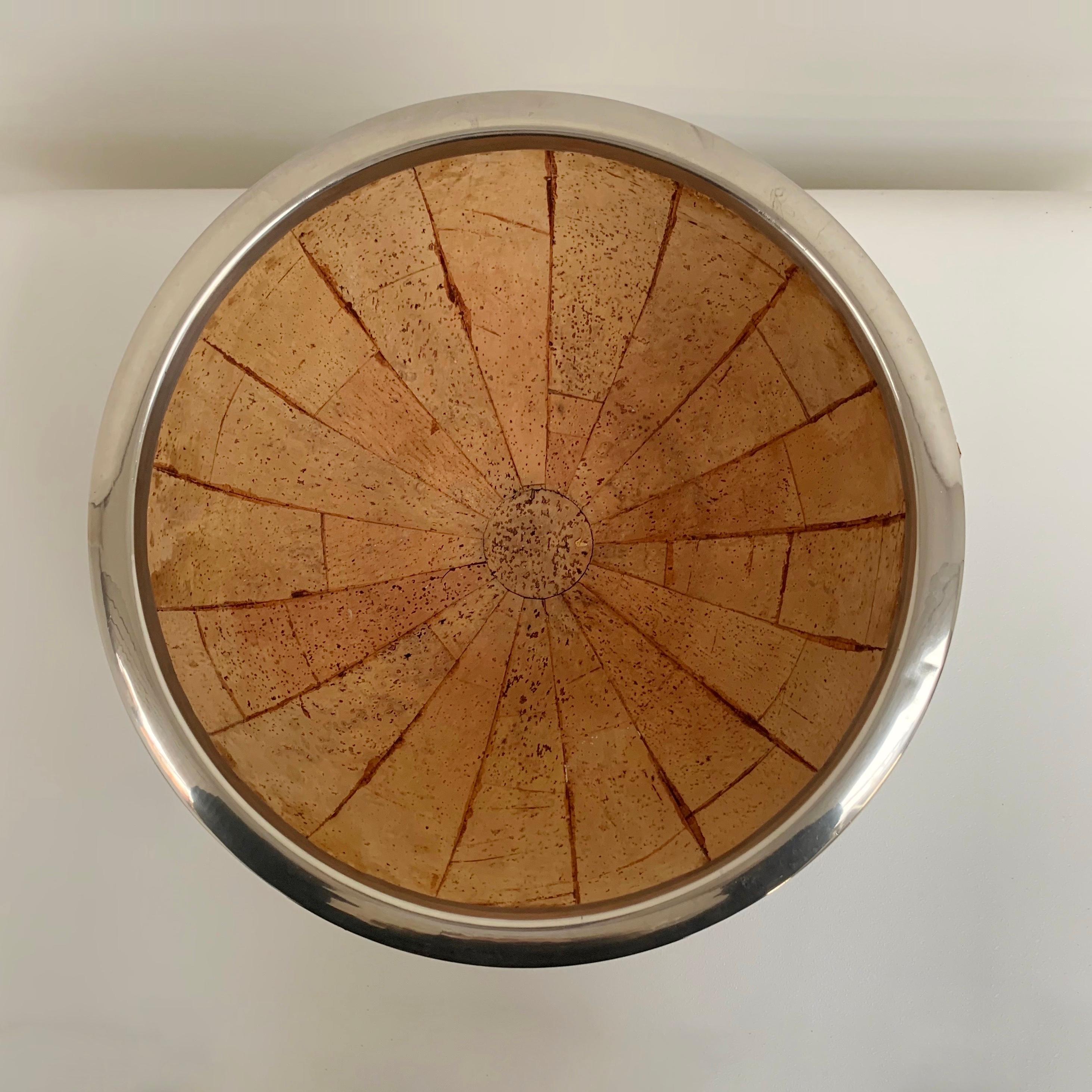 Gabrielle Crespi Signed Large Cork Bowl, circa 1974, Italy. For Sale 1