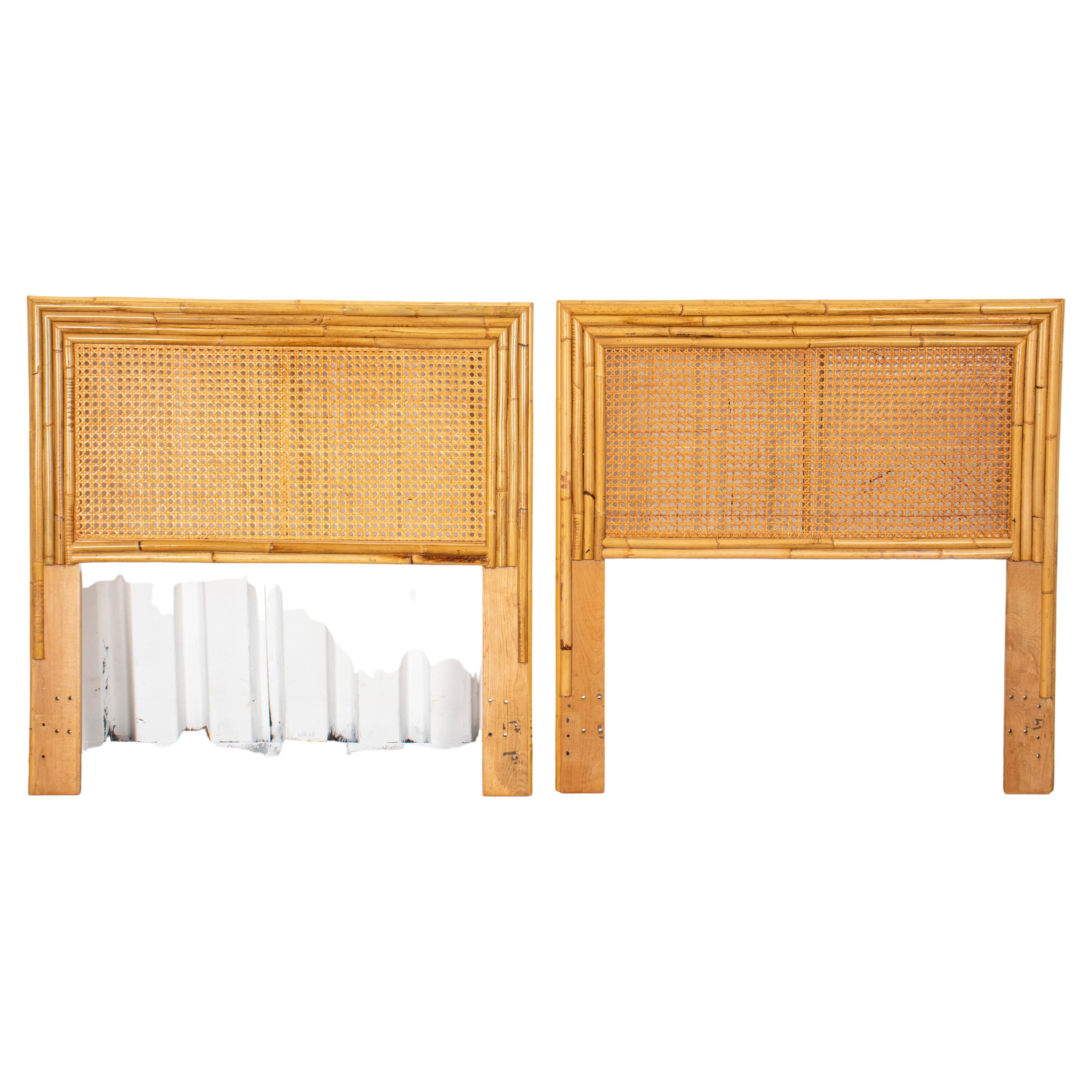 Single Twin Headboard in Woven Cane by Danny Ho Fong for TropiCal at