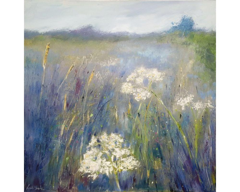 Gabrielle Moulding Still-Life Painting - Early Morning Dew with Oil Paint on Canvas, Painting by Libbi Gooch
