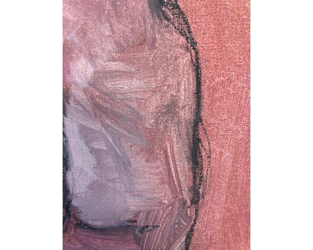 Nude in Rose, Original Painting, Nude, Female, Pink For Sale 1