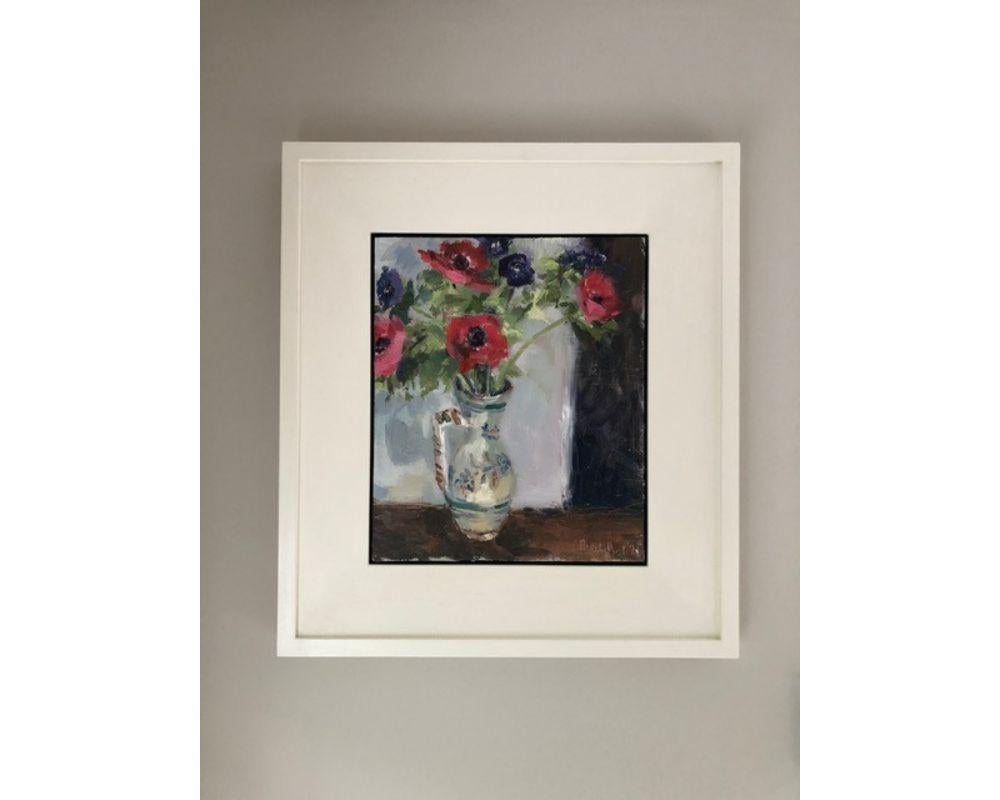 Vase von Aemones, Originalgemälde, Interieurkunst, Blumen, Stillleben im Angebot 3